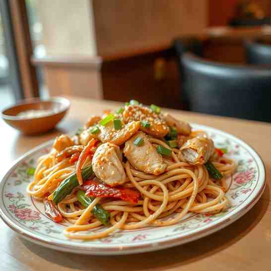 Restaurant-Style Chicken Chow Mein - Pan-Fried Noodles